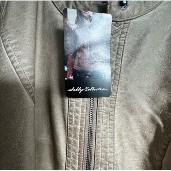 Shelby Collection Light Taupe Faux Leather Womens Jacket XX-Large With Tags - Picture 6 of 7